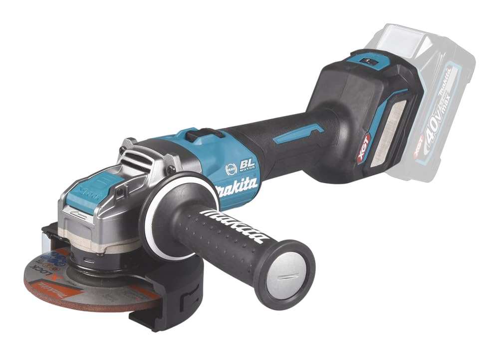 Makita GA041GZ Akku-Winkelschleifer 40V max. (ohne Akku, ohne Ladegerät), Petrol, Schwarz