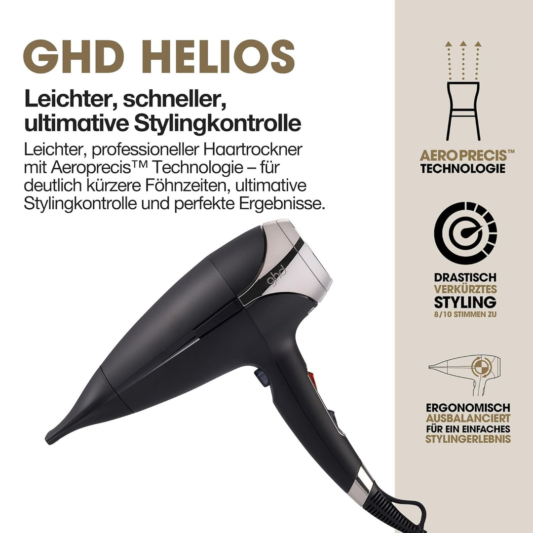 ghd helios Haartrockner, professioneller Haartrockner mit bürstenlosem Motor und Ionen Technologie S