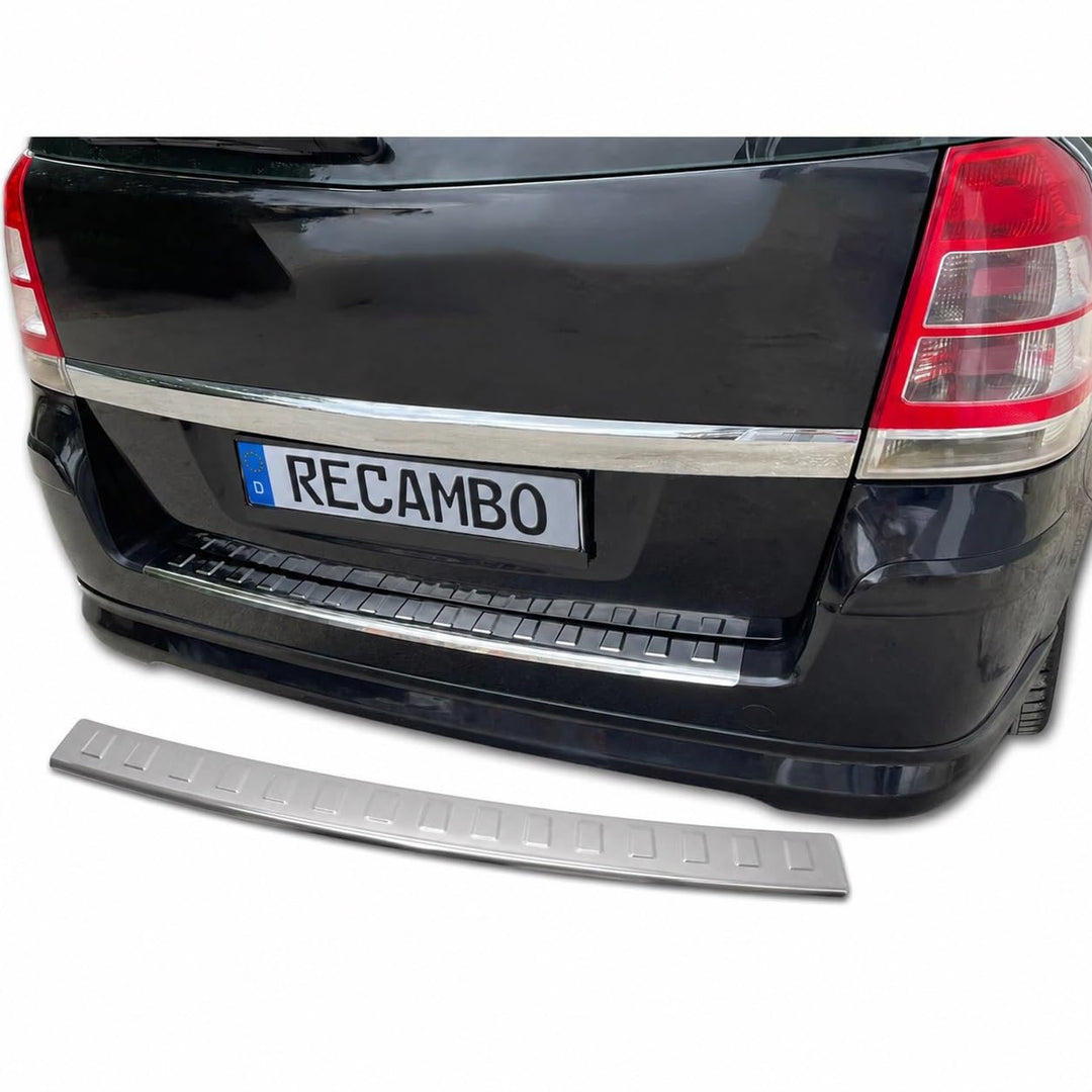 Recambo CT-LKS-1850a LADEKANTENSCHUTZ Edelstahl POLIERT für OPEL Zafira B, 2005-2014 | mit ABKANTUNG
