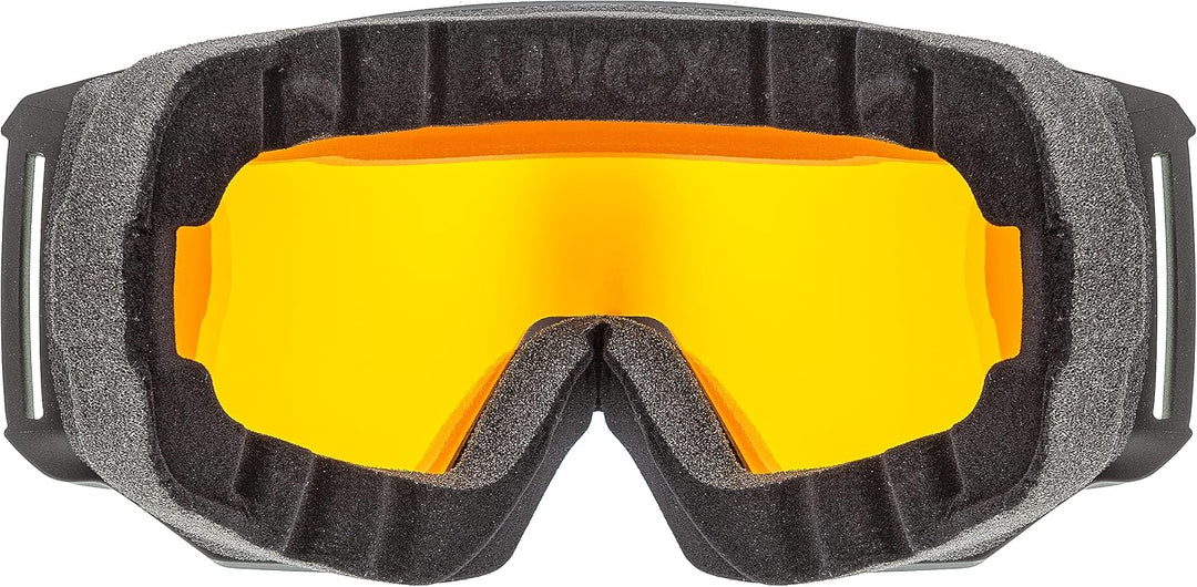 uvex Unisex Athletic Fm Skibrille (1er Pack) Einheitsgrösse black matt/green-LGL, Einheitsgrösse bla