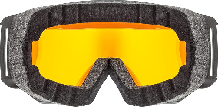 uvex Unisex Athletic Fm Skibrille (1er Pack) Einheitsgrösse black matt/green-LGL, Einheitsgrösse bla