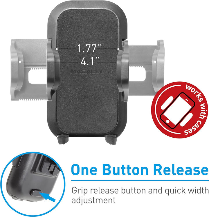 Macally MCUPPOWER 20 cm extralange einstellbare Auto-Halterung für Becherhalter mit 2 USB-Ladegeräte