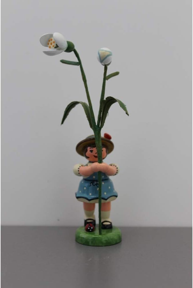 Hubrig-Volkskunst Blumenmädchen mit Schneeglöckchen * Höhe 11cm