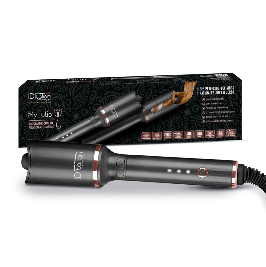 Italian Design MyTulip Automatischer Lockenstab – Hair Curler mit 3 Temperaturen (160–220 °C), Keram