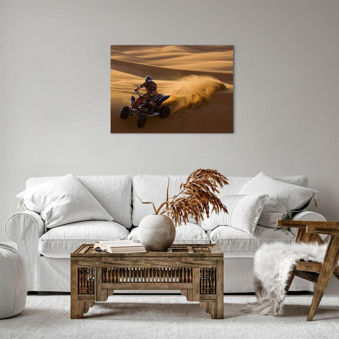 Bilder auf Leinwand Safari Rallye Wettkämpfe Sport Leinwandbild 70x50cm Wandbilder Dekoration Wohnzi