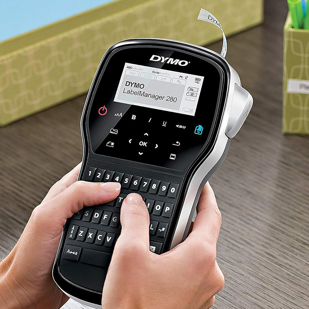 DYMO LabelManager 280 Tragbares Beschriftungsgerät im Koffer | Wiederaufladbares Etikettiergerät mit