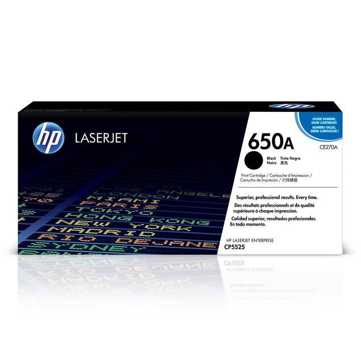 HP 650A (CE270A) Schwarz Original Toner für HP Color Laserjet Enterprise M750, HP Color Laserjet Ent