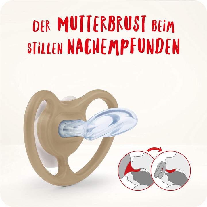 NUK Space Day & Night Babyschnuller | 6-18 Monate | Im Dunkeln leuchtende Schnuller mit zusätzlichen
