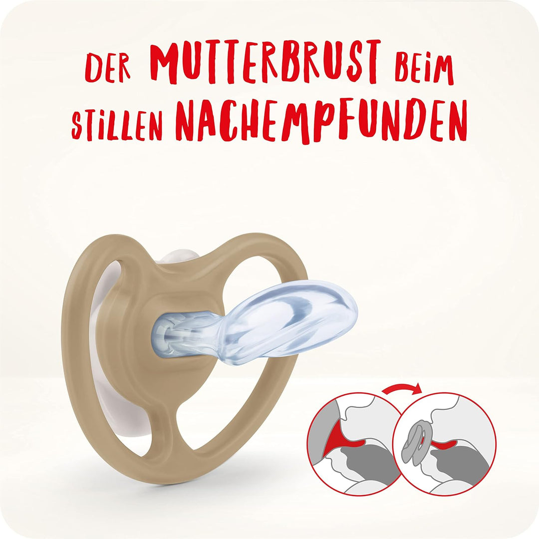 NUK Space Day &amp; Night Babyschnuller | 6-18 Monate | Im Dunkeln leuchtende Schnuller mit zusätzlichen