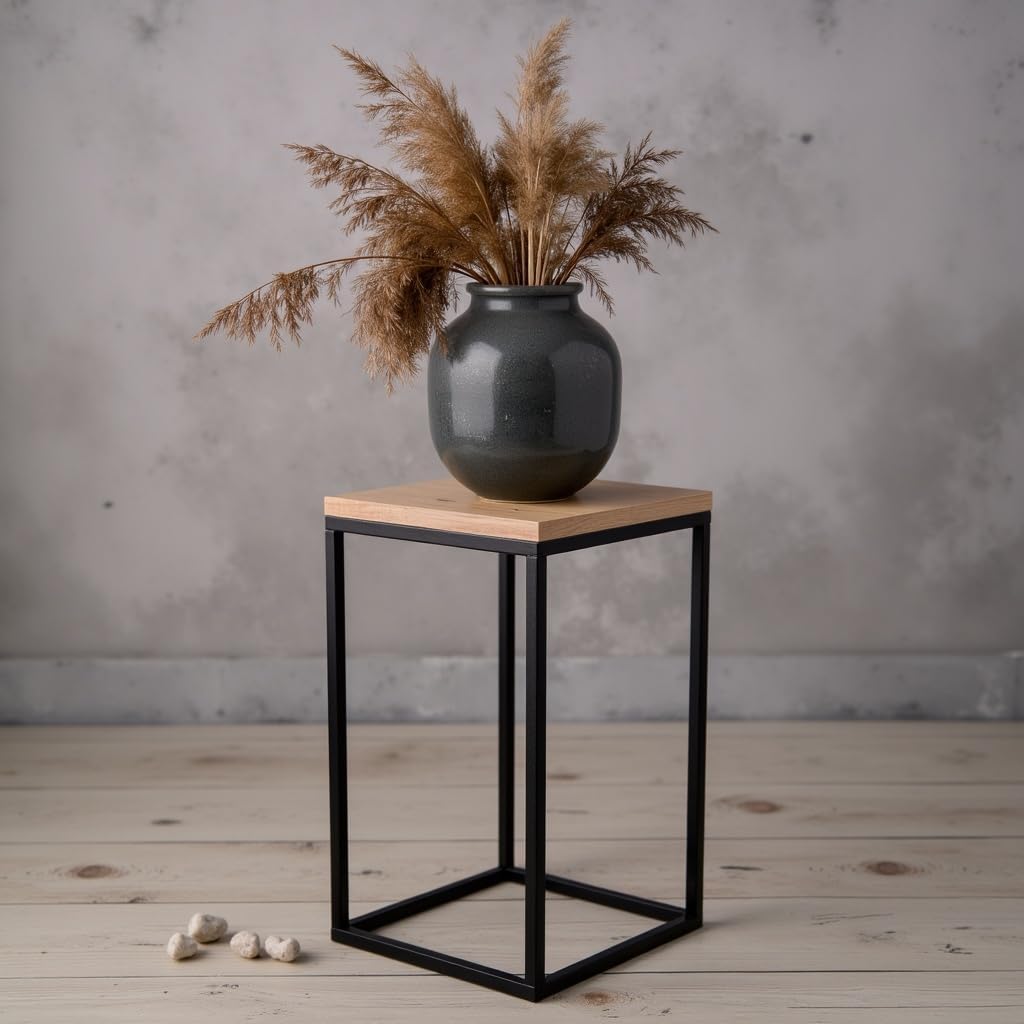 Pflanzenständer Craft - 24x24x40cm - Farbe Schwarz - für Zimmerblumen - Metallregal - dekorativer Ti