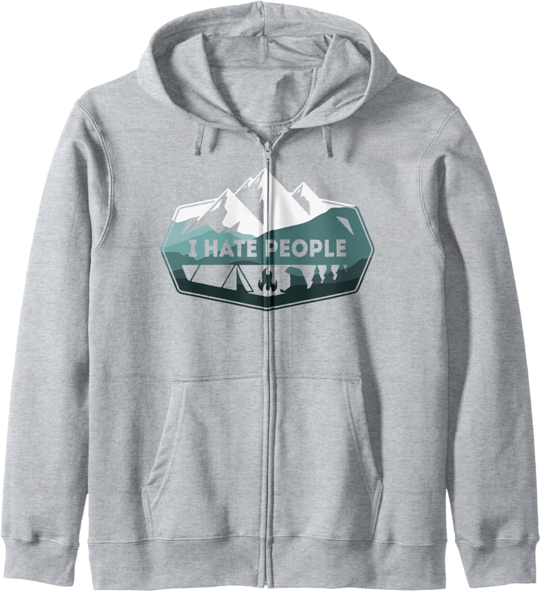 Vintage camping I hate people Kapuzenjacke