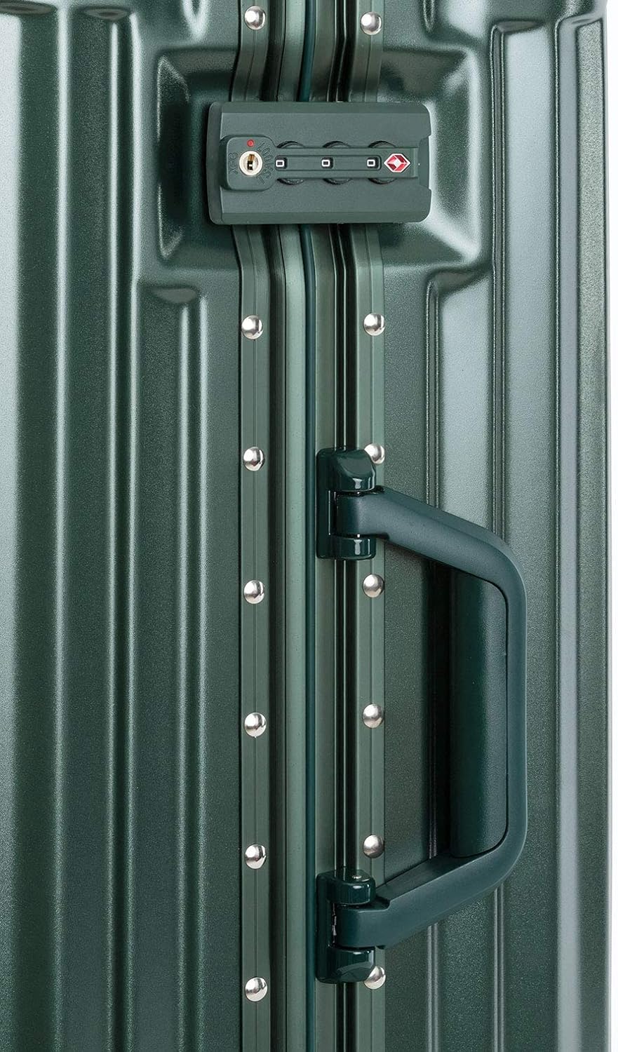 Travelhouse London Koffer Grün M-65cm · Alu-Rahmen · Polykarbonat Hartschale · Trolley Reisekoffer R