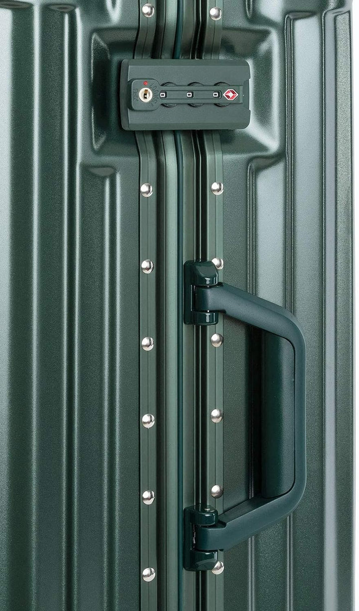 Travelhouse London Koffer Grün M-65cm · Alu-Rahmen · Polykarbonat Hartschale · Trolley Reisekoffer R