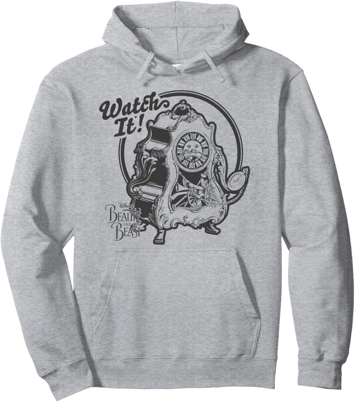 Disney Beauty And The Beast Cogsworth Watch It Portrait Pullover Hoodie