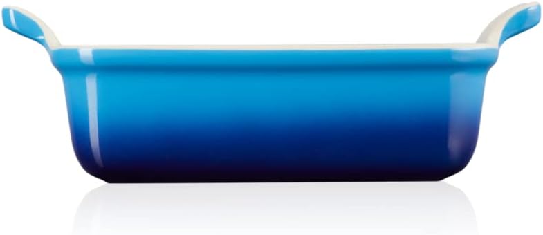Le Creuset Rechteckige Auflaufform Tradition aus Steinzeug, 19 cm, 1.1 Liter, Azure, 71102192200001