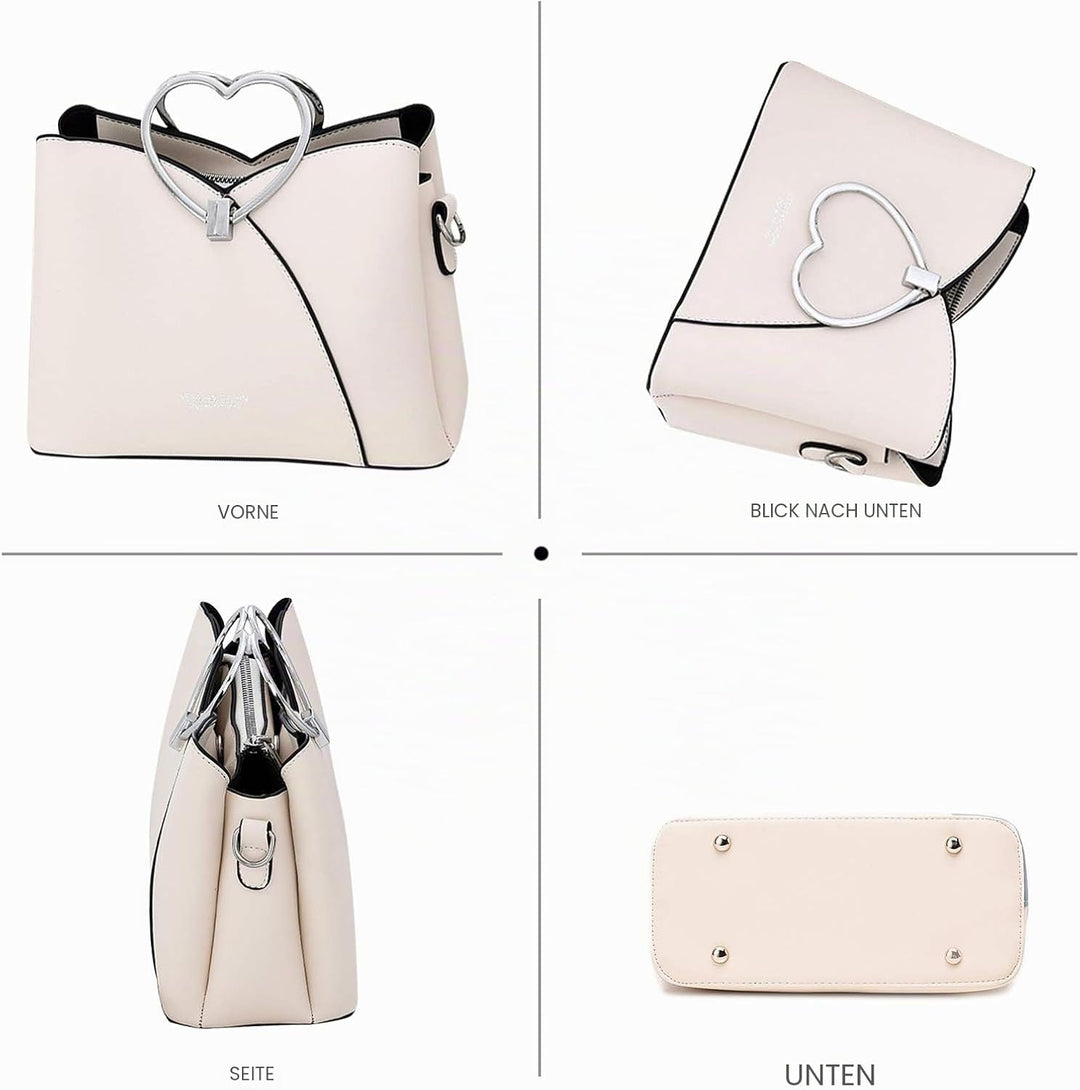 NICOLE &amp; DORIS Fashion Handtasche für Damen Umhängetasche Wasserdichte Schultertaschen PU-Leder Henk