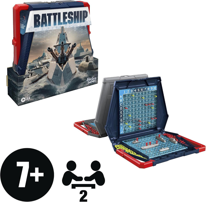 Hasbro Battleship Klassisches Brettspiel, spannendes Strategiespiel für Kinder ab 7 Jahren, BATTLESH