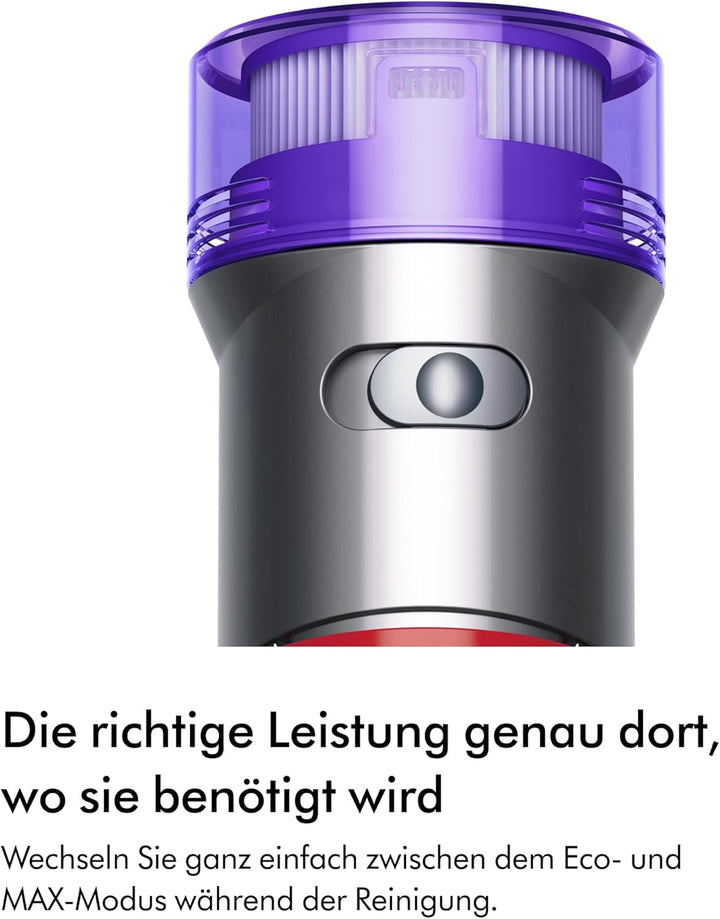 Dyson V8 Advanced Kabelloser Staubsauger, 130 AW, bis zu 40 Min Laufzeit, Motorbar mit Haarentwirrun
