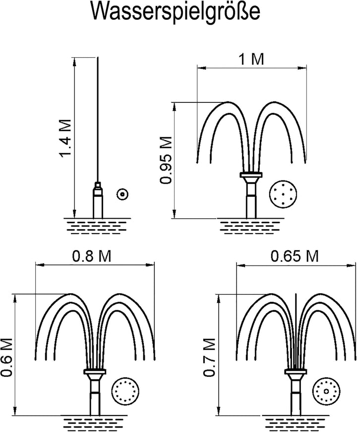 esotec Solar-Teichpumpenset 6/420, Solarpumpe mit Trockenlaufschutz, Sprinklerset für Wasserspiel Mi