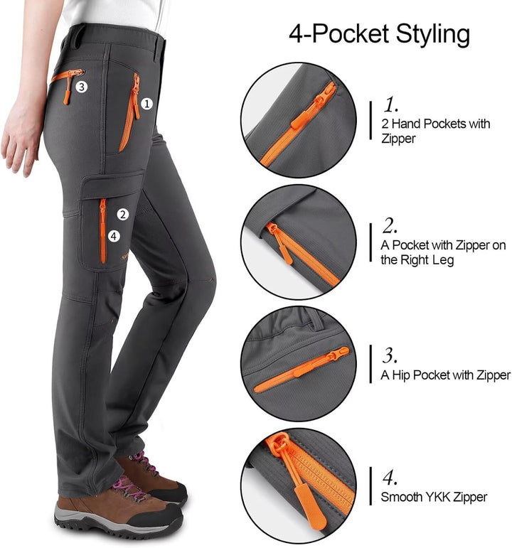 KUTOOK Damen Wanderhose Hp311 L Kurz Grau, L Kurz Grau