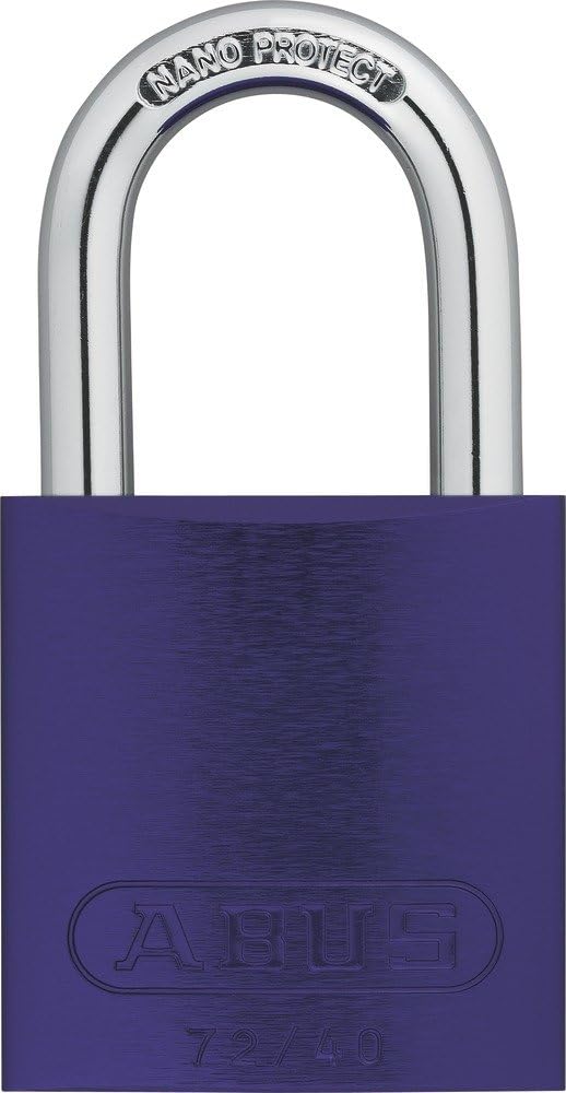 ABUS Aluminium-Vorhangschloss 72/40, lila, 43598, Lila