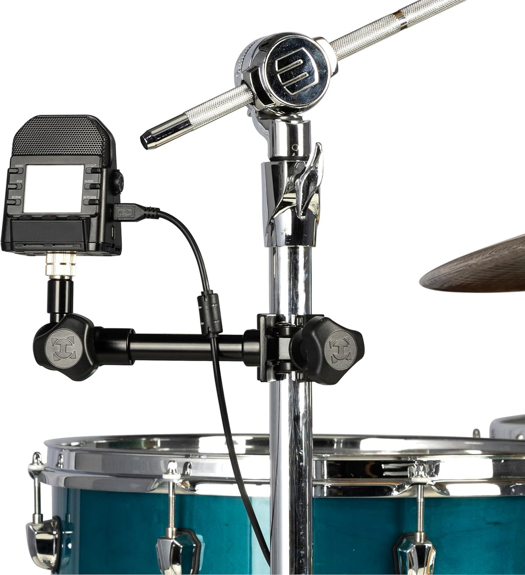 HERCULES Universal Mikrofonhalter, mit Klemme, f. Drums, Noten- & Mikroständer