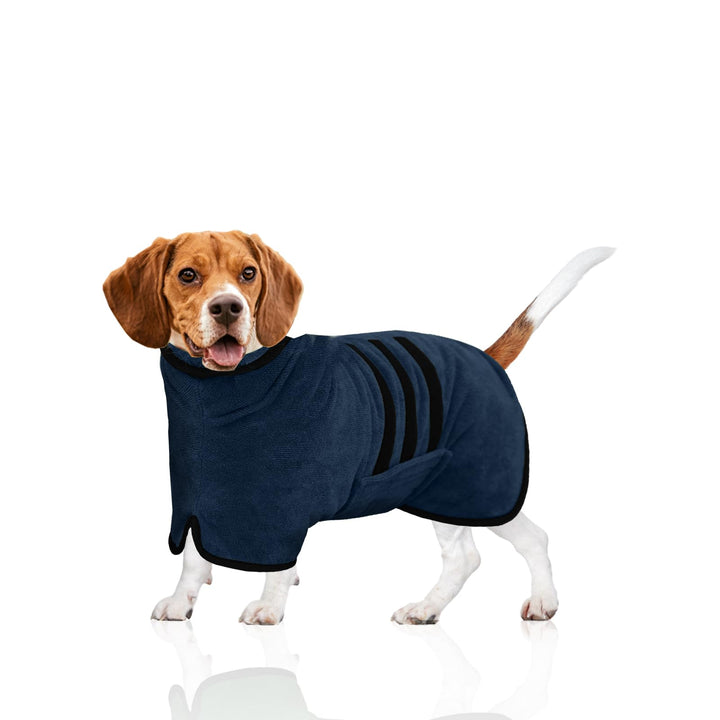 WUFANC Hundebademantel Aus Mikrofaser, Bademantel Hund Mit Extra Saugfähig Und Schnell Trocknend, Kl