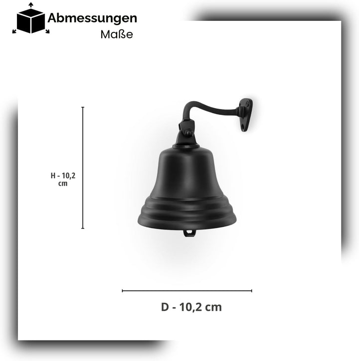 Assorted Collections Bar-Zubehör für Zuhause, Kneipen-Handglocke, wandmontierte Barglocke, Schwarze