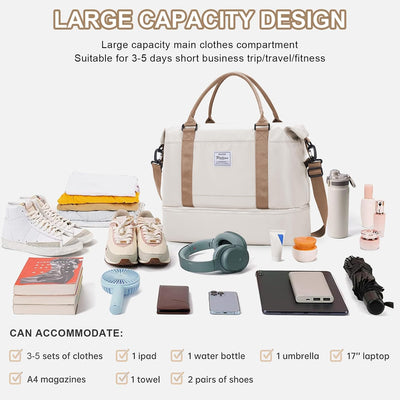 WEPLAN Handgepäck Tasche 45x36x20 Easyjet für Flugzeug Reisetasche Damen Handgepäck Ryanair 40x20x25