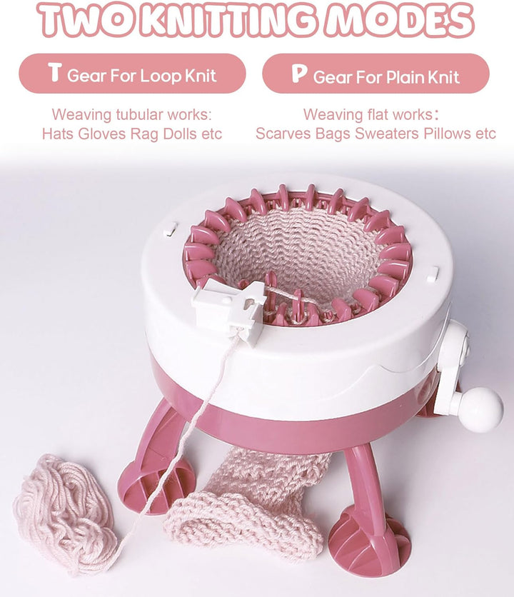 Mutuer Strickmaschine, DIY Kunststoff Handstricken Nähmaschine Kinder Weben Spielzeug Werkzeug Zubeh