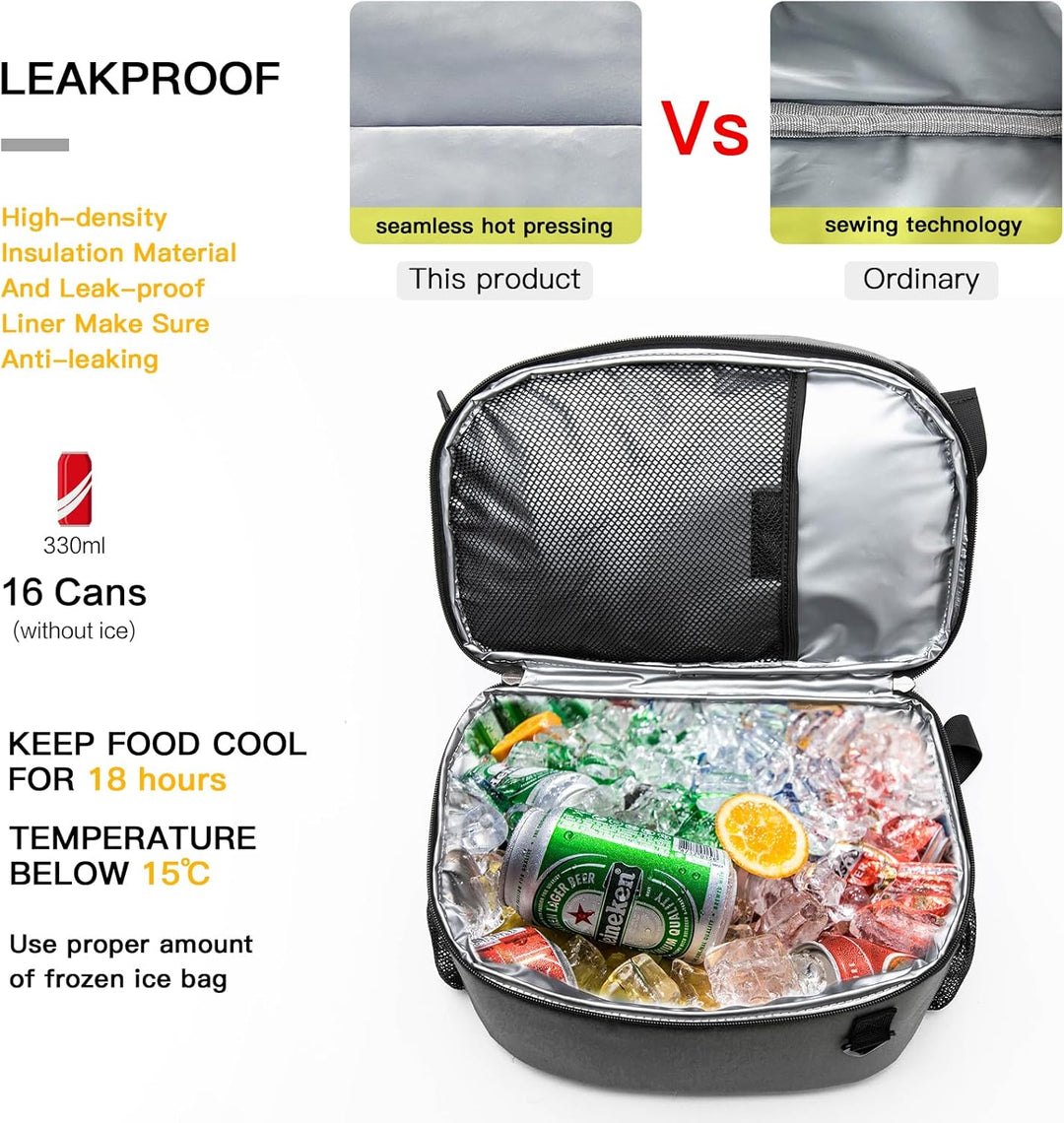 Kühlrucksack 28L Isolierter Kühltasche Picknickrucksack Doppelte Schicht Klein Thermo Rucksack für C