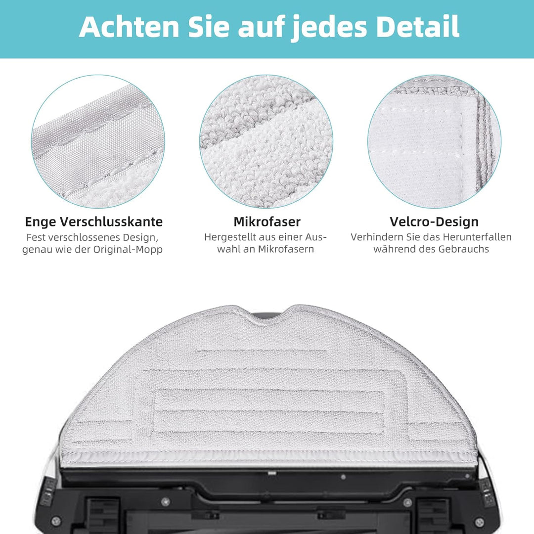 8 Stück Wischtücher für Roborock S8/S8+/S7 MaxV/S7 MaxV Plus/S7 MaxV Ultra/S7 Pro Ultra/S7/S7+ Saugr