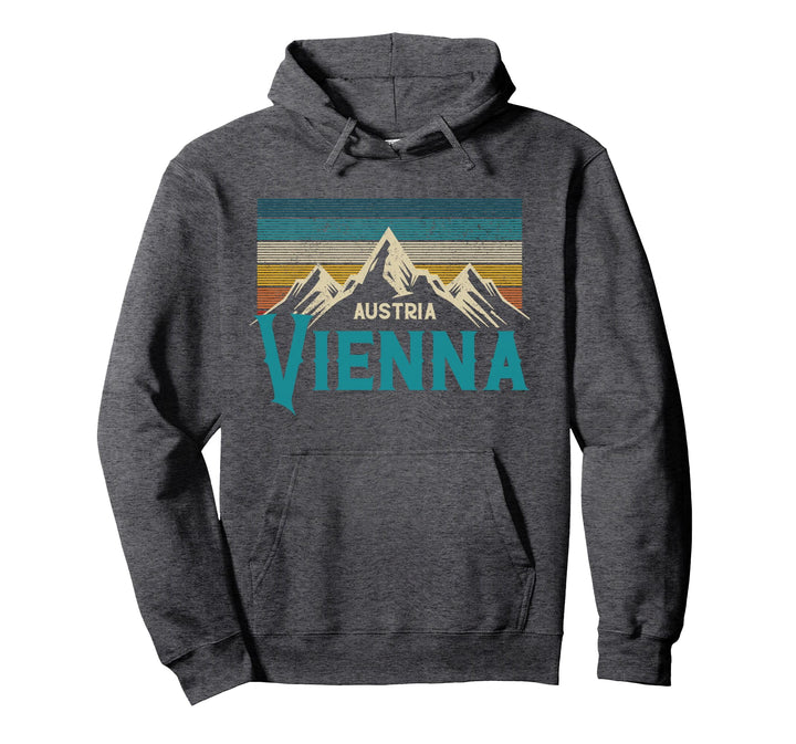 Wien Österreich Vienna Vintage Berge Alpen Ski Souvenir Pullover Hoodie