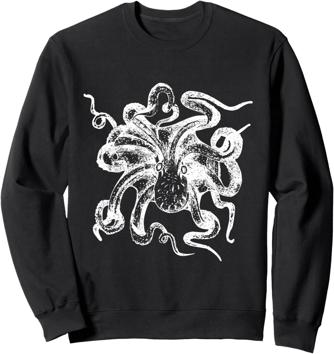 Vintage Oktopus Kraken Weichtier Tintenfisch Geschenk Sweatshirt