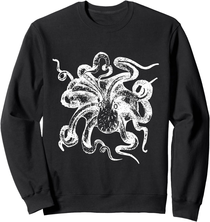Vintage Oktopus Kraken Weichtier Tintenfisch Geschenk Sweatshirt