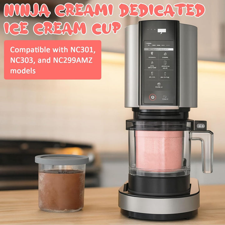 4 Stück Creami Behälter für die Ninja Creami Eismaschine, Behälter für Ninja Creami Eismaschine, Eis