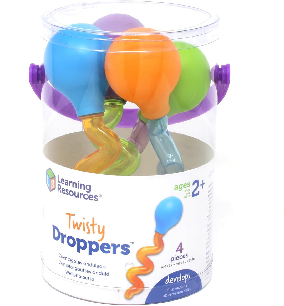 Learning Resources Twisty Droppers, ab 2 Jahren, Pipetten für Kinder, Feinmotorik-Förderung, Sensori