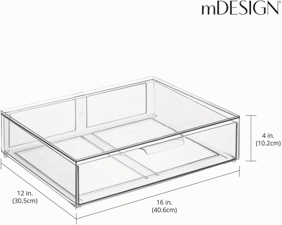 mDesign Kosmetikorganizer – stapelbare Schubladenbox aus Kunststoff – praktische Box zur Aufbewahrun