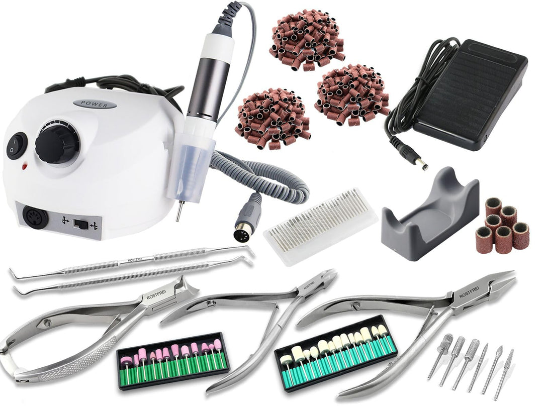 Fusspflegegerät Fräser Komplette Ausstattung Fusspflege-Set Maniküre Pediküre-Set Kombi Set mit Nage