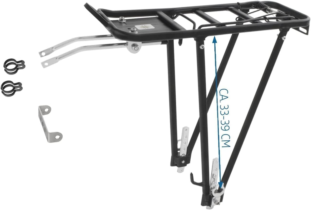 Fischer Gepäckträgerkorb School, Fahrradkorb, engmaschig, diebstahlsicher, für E-Bikes geeignet, Tra