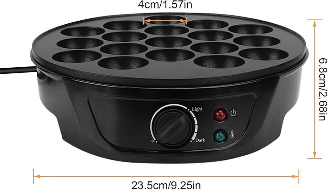 Takoyaki Maker Elektrisch, Gusseisen Pancake Ball Maker mit 18 Löcher, für die Herstellung Japanisch