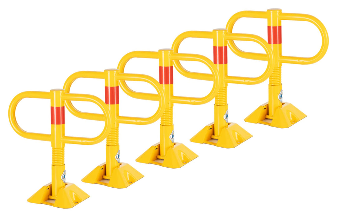 Stagecaptain PPS-47XL Parkplatzschloss 5x Set - Stationäre, klappbare Parkplatzsperre für Parkplätze