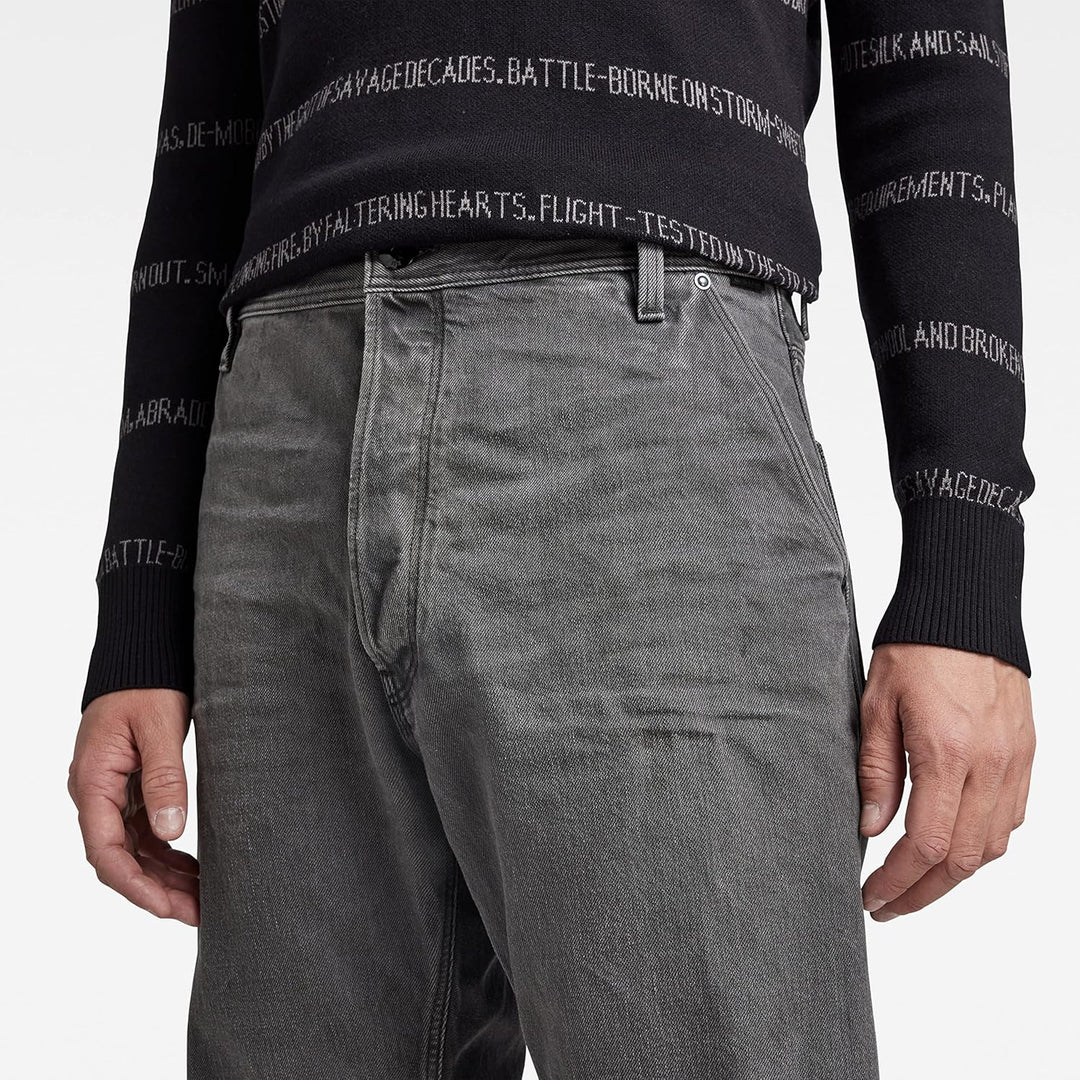 G-STAR RAW Herren Grip 3D Relaxed Tapered Jeans 26W / 30L Grau (Faded Black Ink D19928-d182-d358), 2