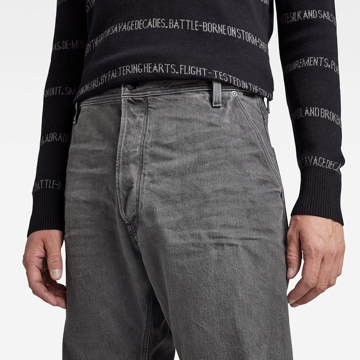 G-STAR RAW Herren Grip 3D Relaxed Tapered Jeans 26W / 30L Grau (Faded Black Ink D19928-d182-d358), 2