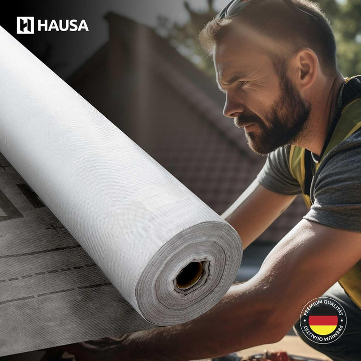 Unterspannbahn 100g/m² flexible dreilagige hochdiffusionsoffene Unterdeckbahn 3x1,5mx50m (225m²) rei
