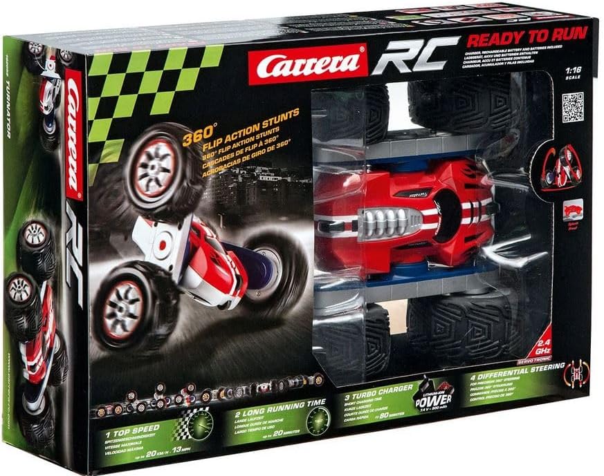 Carrera RC 2,4GHz Turnator - 360° Flip Action I Ferngesteuertes Auto für drinnen & draussen I Elektr