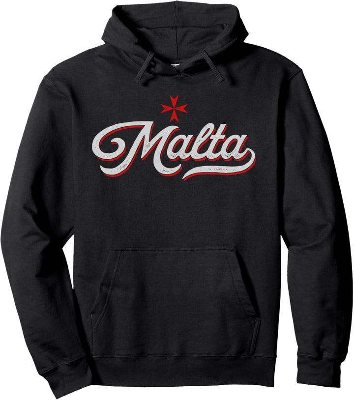 Malta - Vintage Cross Maltesische Reise Souvenir Island Pullover Hoodie
