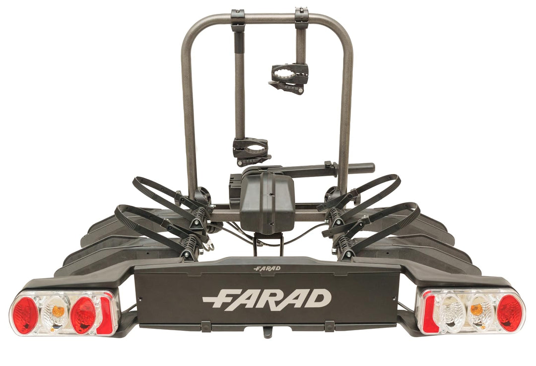 Farad Fahrradträger für Anhängerkupplung Susa für E-Bikes und Fat-Bikes (2 Fahrräder), Schwarz, 2 Fa