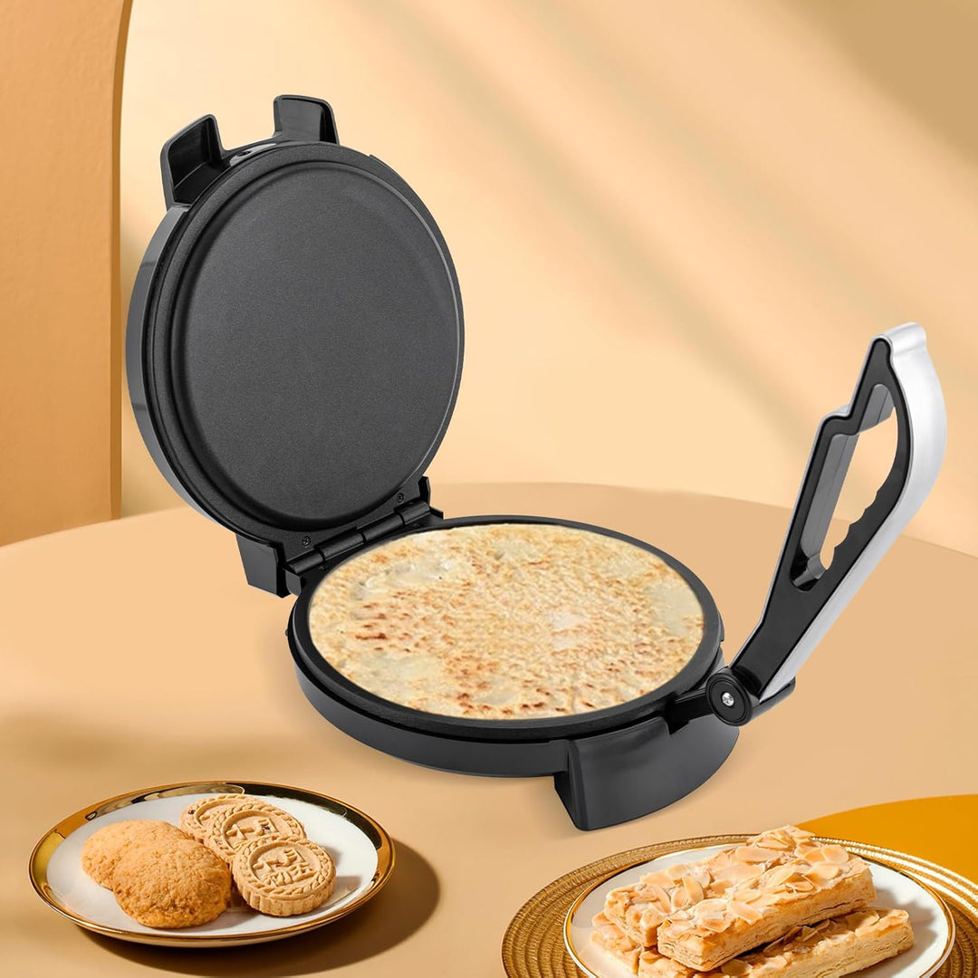 1200W Pfannkuchen Maker/Chapati Maker, Tortilla Presse mit Temperaturregelung und Doppelseitiger Hei