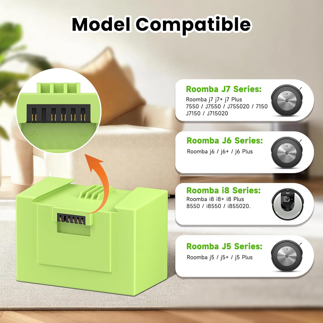 CITYORK Li-ion ABL-D1/ABL-D2 Ersatz Akku für iRobot Roomba J7/J7+, J6/J6+, J5+/J5, I8/I8+ Plus J7550